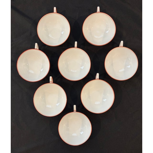 Mid-Century Modern 1920s Meissen, 1st Choice Cups & Saucers; Rare I-Form (I-Shape) Design - 13pcs For Sale - Image 3 of 12