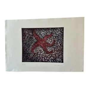 Vintage Arnold Grossman "Sea Star" Limited Edition Etching with Aquatint
