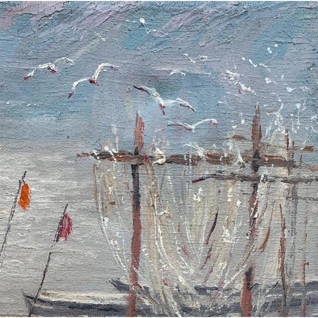 Realism Original River Landscape Oil Painting, Ukrainian Artist, 1991 42-43 For Sale - Image 3 of 6