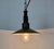 Industrial Green Enamel Military Pendant Lamp with Cast Aluminium Top, 1960s For Sale - Image 9 of 18