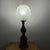 Mid-Century Modern Mid-Century Wood Wooden & Bubble Glass Buffet Table Lamp, 1970s For Sale - Image 3 of 16