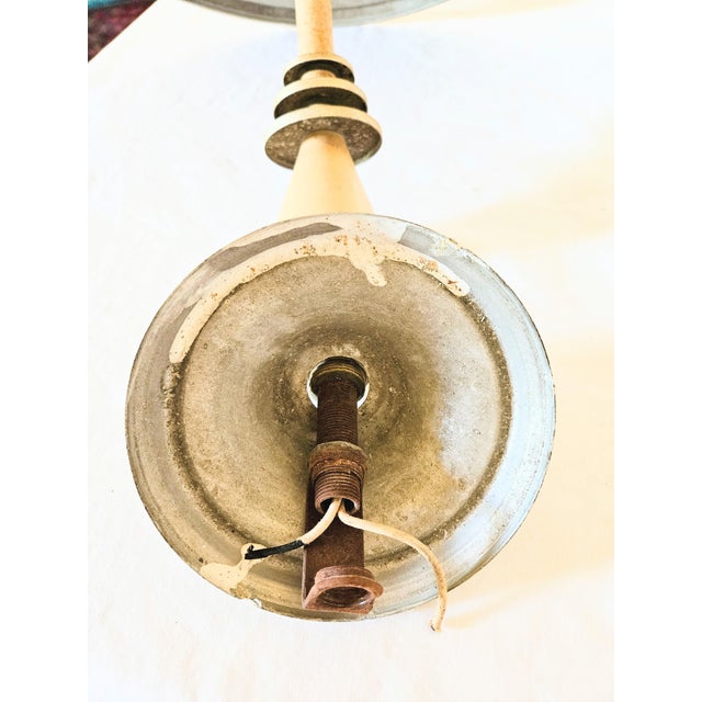 Metal Vintage Art Deco Ufo Ceiling Light For Sale - Image 7 of 10