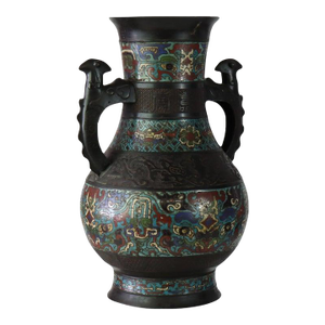 Antique Chinese Enameled Floor Vase C1890