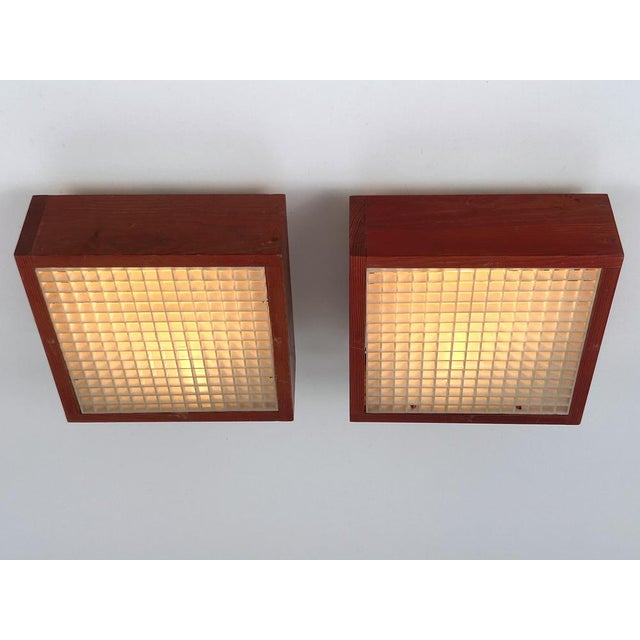 Mid-Century Modern Swedish Flush Mounts in Pine, 1970s, Set of 2 For Sale - Image 13 of 18