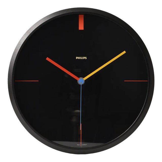 Vintage Wall Clock from Philips, 1980s For Sale