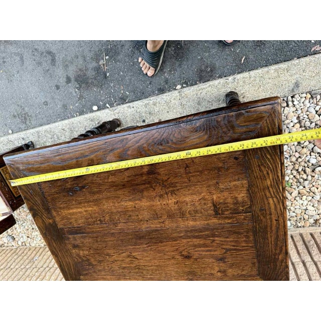 Antique Jacobean Style Oak Bobbin Leg Side Table For Sale - Image 15 of 17