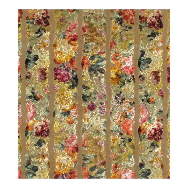 Sample - The House of Scalamandré Jardin Colbert Fabric, Tendril Green For Sale