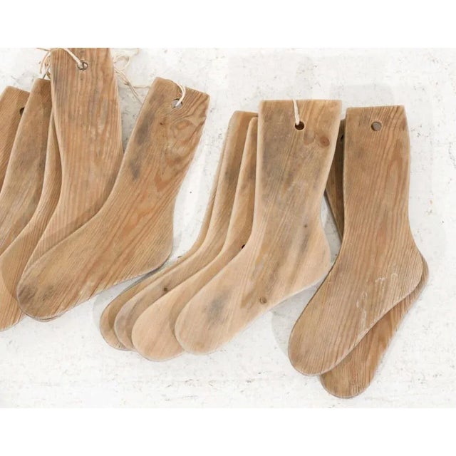 19th Century Wooden Socks Decorations, Set of 15 For Sale - Image 4 of 9