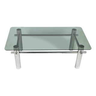 Chrome Coffee Table, Italy, Mid-20th Century For Sale