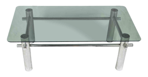 Chrome Coffee Table, Italy, Mid-20th Century