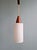 Large Scandinavian Chandelier in Teak and Satin White Opaline Glass, 1960s For Sale - Image 6 of 17