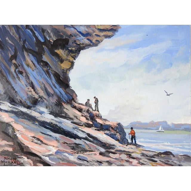 Lake in Nebraska Landscape Painting by Simon Michael For Sale - Image 4 of 4