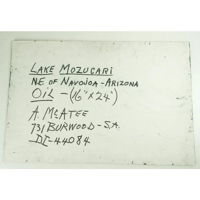 Mid 20th Century Mid 20th Century Impressionist Lake Mozucari Landscape Painting For Sale - Image 5 of 5