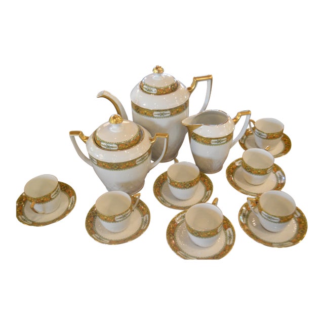 Limoges Tea Set Service for 6 Tea Set - 17 Pieces For Sale