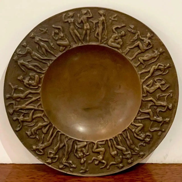 Modern Mid 20th Century French Modern Bronze Vide-Poche, Dancing Female Nudes For Sale - Image 3 of 6