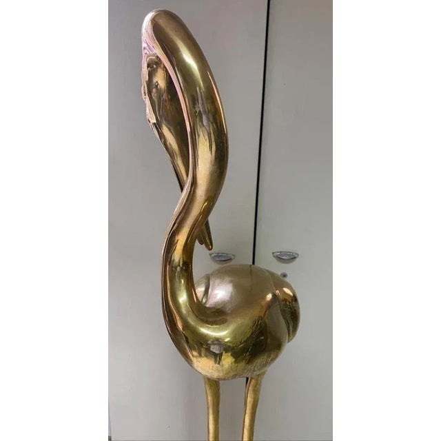 Large Gilt Bronze Sculptures of Herons, Set of 2 For Sale - Image 3 of 7