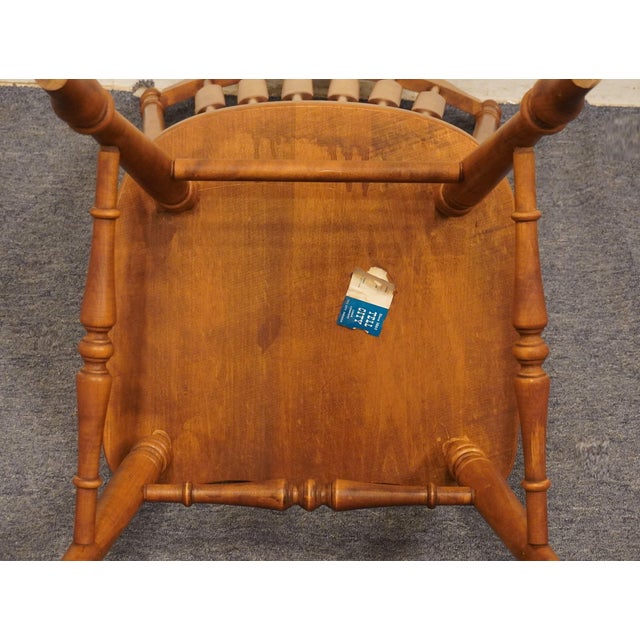 Tell City Solid Hard Rock Maple Colonial Early American Cattail Back Dining Side Chair 8034 - Andover Finish For Sale - Image 11 of 11