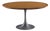 Round Walnut Dining Table with Tulip Pedestal Base, 1960s For Sale