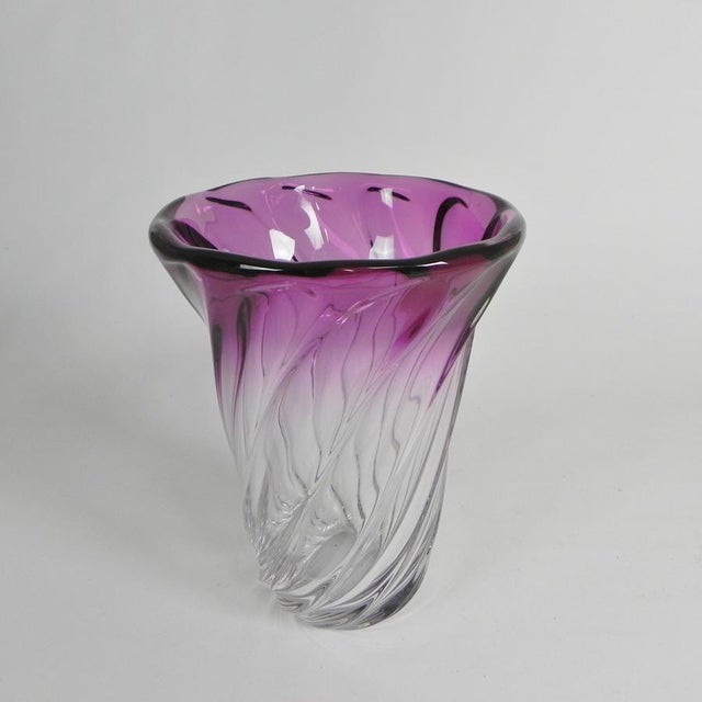 1950s Torsade Vase from Val Saint Lambert, 1950s For Sale - Image 5 of 13