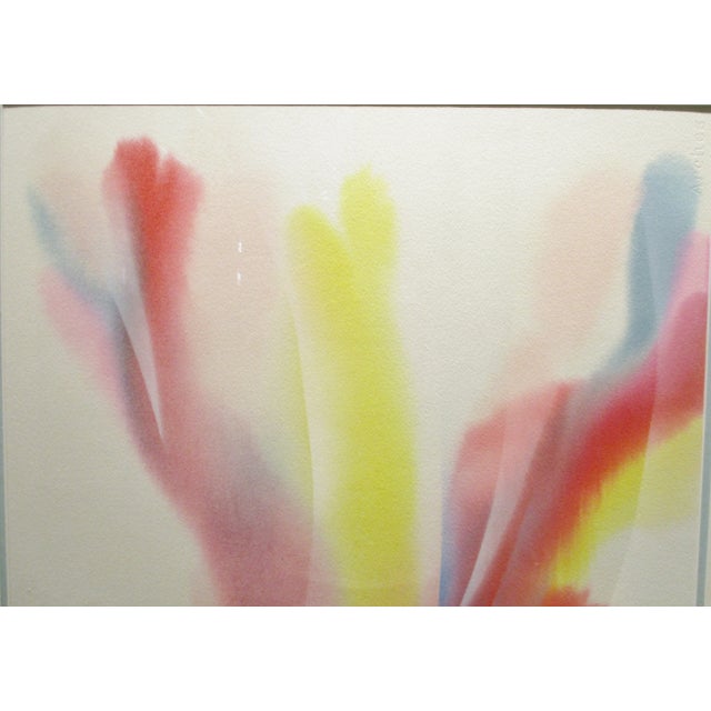 Abstract 1970s Abstract Watercolor Painting by Dom Mingolla, Framed For Sale - Image 3 of 8