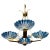 Blue Art Deco Brass Mounted Murano Glass Chandelier attributed to Barovier, 1940s For Sale - Image 8 of 8