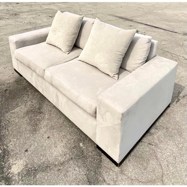 Vintage Contemporary Restoration Hardware Modena Track Arm Sofa Chairish