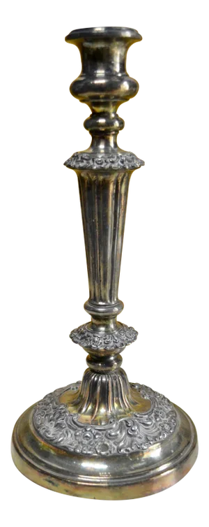 19th Century George IV English Silver Candlestick