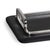 Contemporary Greyson Leather Rectangle Tray Small, Polished Nickel For Sale - Image 3 of 5