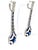 1960s Pair of Art Deco Sapphire and Diamond Drop Earrings For Sale - Image 9 of 10