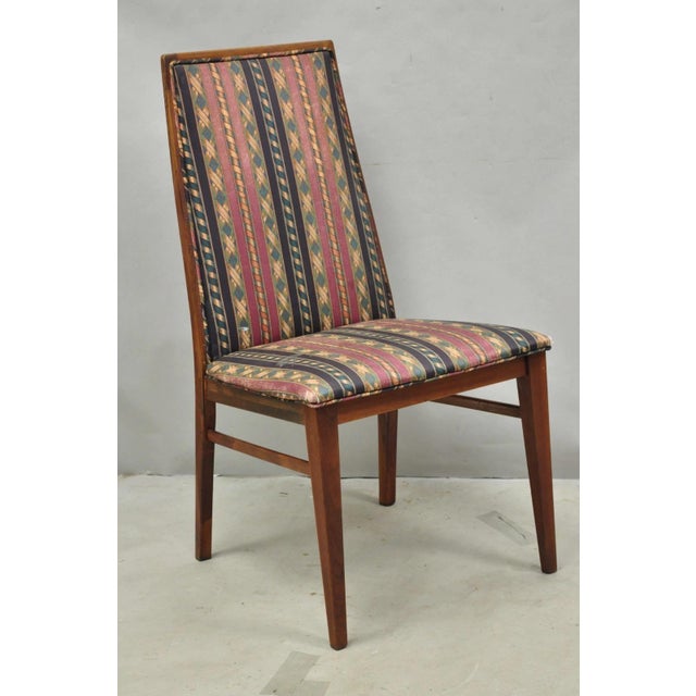 Dillingham Vintage Mid Century Modern Walnut Dining Room Chairs by Dillingham - Set of 6 For Sale - Image 4 of 18