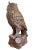 Brown Vintage Hand-Carved Wood Owl, 1920s For Sale - Image 8 of 12