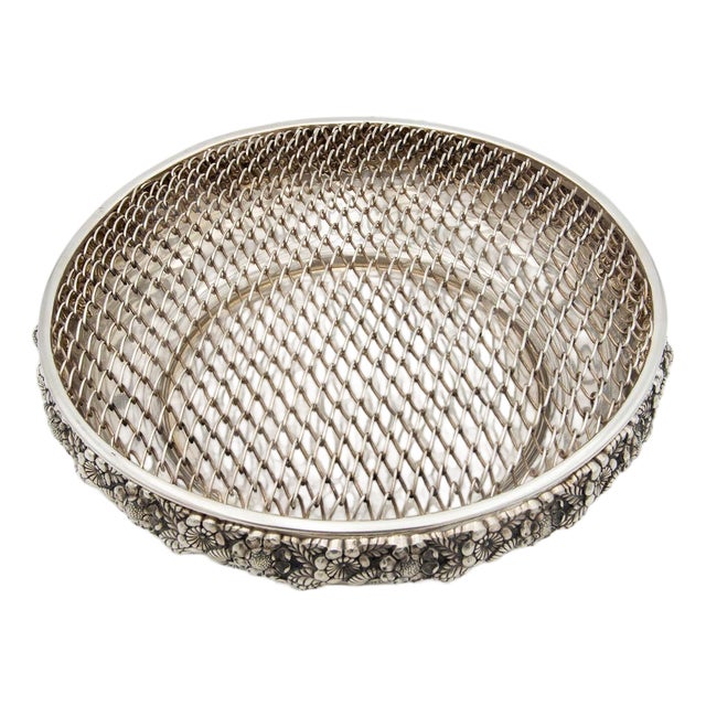 Circular Silver Flower Box For Sale
