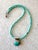 American Turquoise Beaded Necklace With Sterling Silver and Turquoise Pendant For Sale - Image 3 of 4