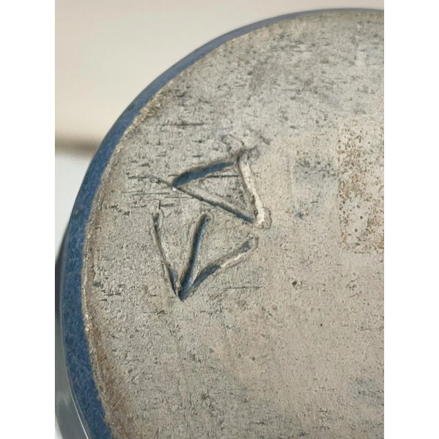 Tall Blue Vase in Ceramic For Sale - Image 4 of 9