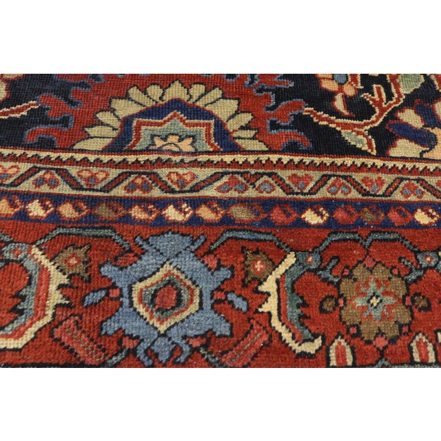 Early 20th Century Vintage Persian Mahal Rug- 8′8″ × 12′ For Sale - Image 4 of 10
