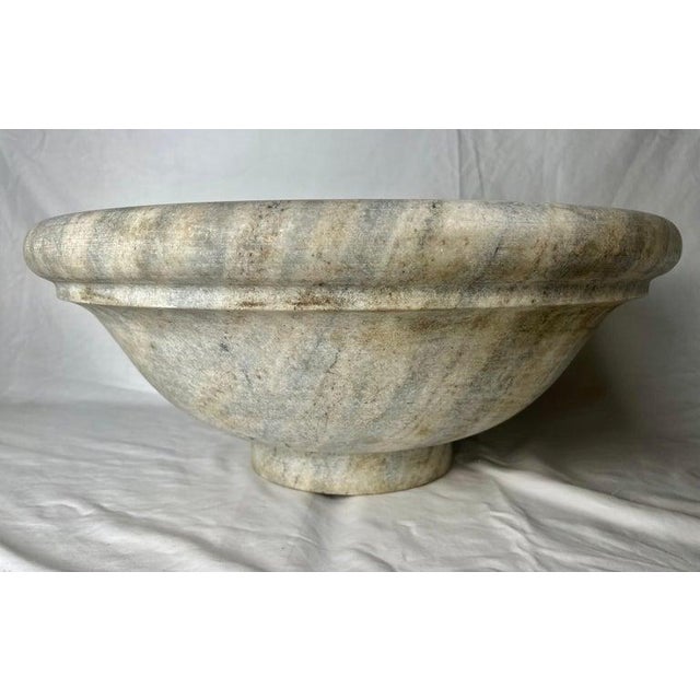 Italian Italian Natural Colored Stone Sink W/ Bluish Gray Detailing For Sale - Image 3 of 9
