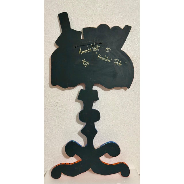Amanda Watt, Pop Art Painting Carved Wall Sculpture Amanda Watt Breakfast Table Vibrant Color, c.1996 For Sale - Image 10 of 10