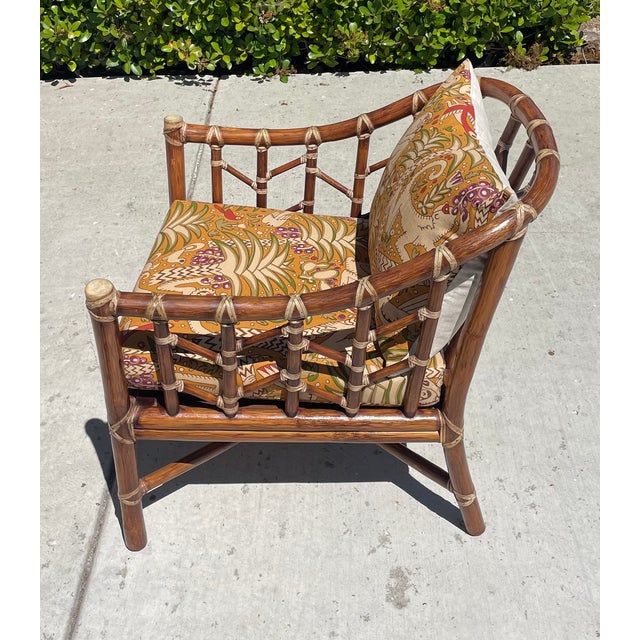 Brown Authentic McGuire Lounge Chair, New Lee Jofa Cushions For Sale - Image 8 of 17