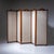 Beige Five-Panel Screen in the Empire Style, 19th Century For Sale - Image 8 of 10
