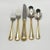 Silver Service for 16! Yamazaki "Tasha" Gold Accent Stainless Luxury Flatware (80-Pieces / 16 Place Settings) Late 20th Century For Sale - Image 8 of 18