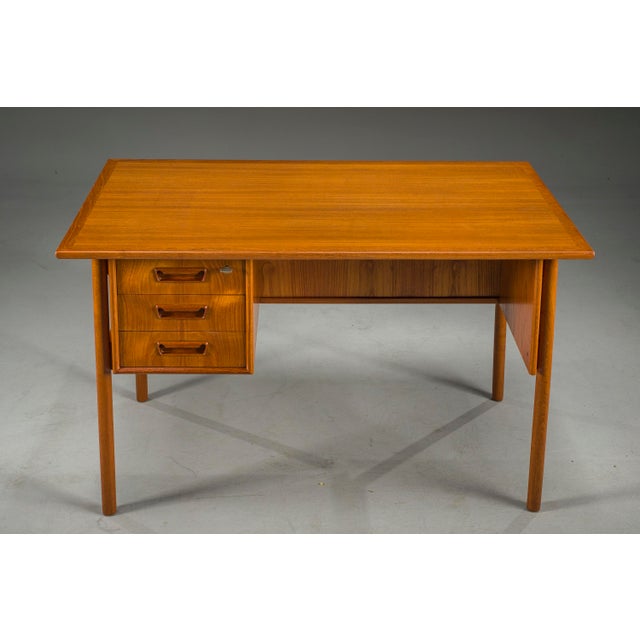 Mid-Century Danish Teak Desk from Gunnar Nielsen Tibergaard, 1960s For Sale - Image 11 of 18