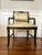 Traditional Vintage Regency Style Ebonized Chairs in Scalamandré Silk, a Pair For Sale - Image 3 of 9