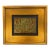 1960s Mid-Century Modern Signed Ceramic Relief Wall Art, Gold Leaf Frame For Sale