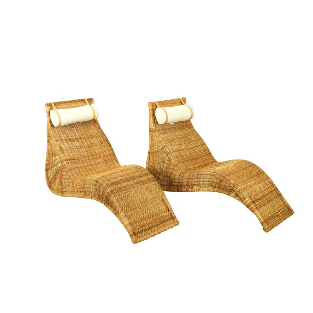 Karlskrona Rattan Lounge Chairs by Karl Malvall from Ikea, 1998, Set of 2 For Sale - Image 10 of 11