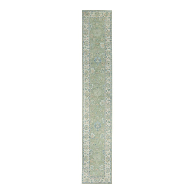 Turkish Oushak Runner Rug 2'10" x 16'1" #17902 For Sale