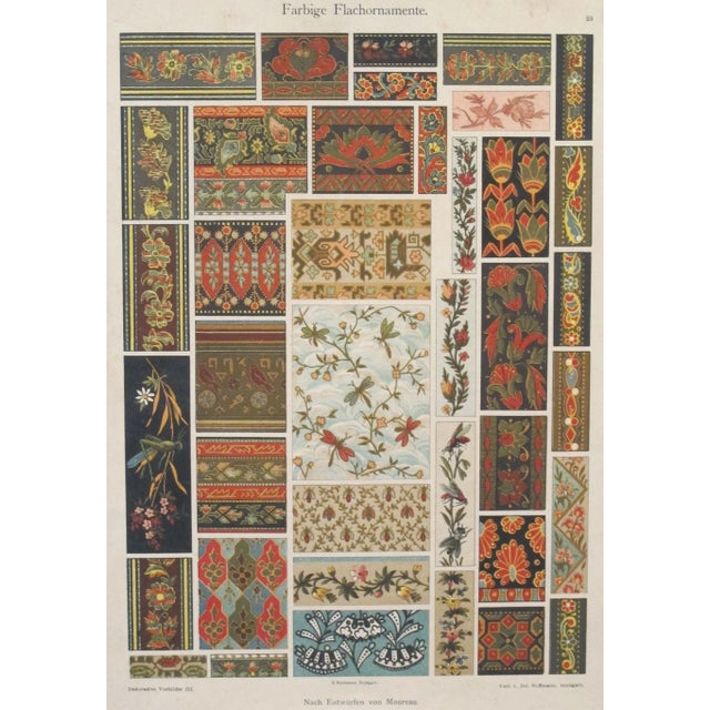 Traditional Colorful Decorator Sheet - Birds & Bees C.1900 For Sale - Image 3 of 3