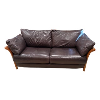 Italian Leather Sofa For Sale
