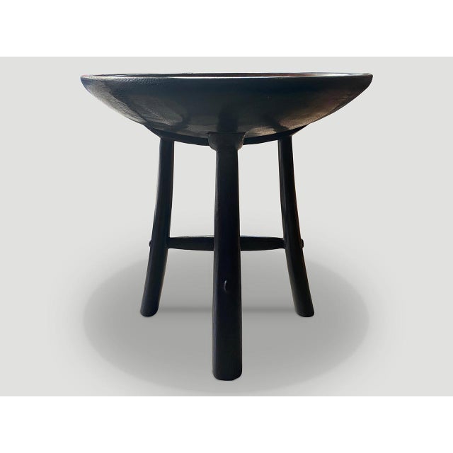 Mid-Century Modern Andrianna Shamaris Mid Century Couture Two Tone Side Table For Sale - Image 3 of 6