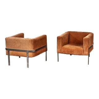 Milo Baughman for Thayer Coggin Flatbar Lounge Chairs, 1970 For Sale