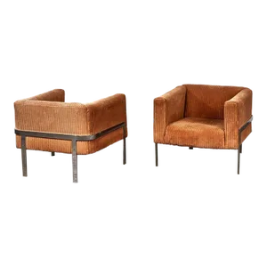 Milo Baughman for Thayer Coggin Flatbar Lounge Chairs, 1970